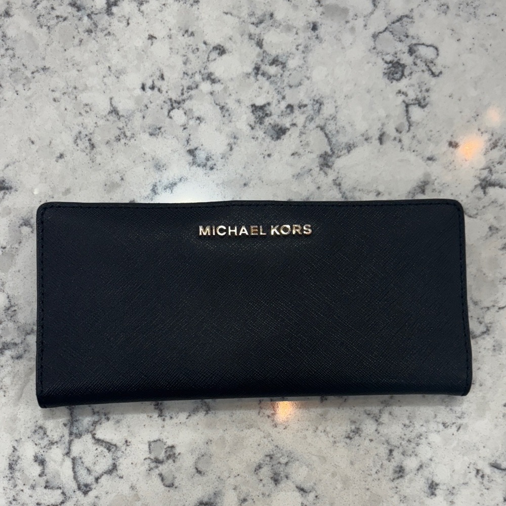Michael Kors Black Leather Clutch
